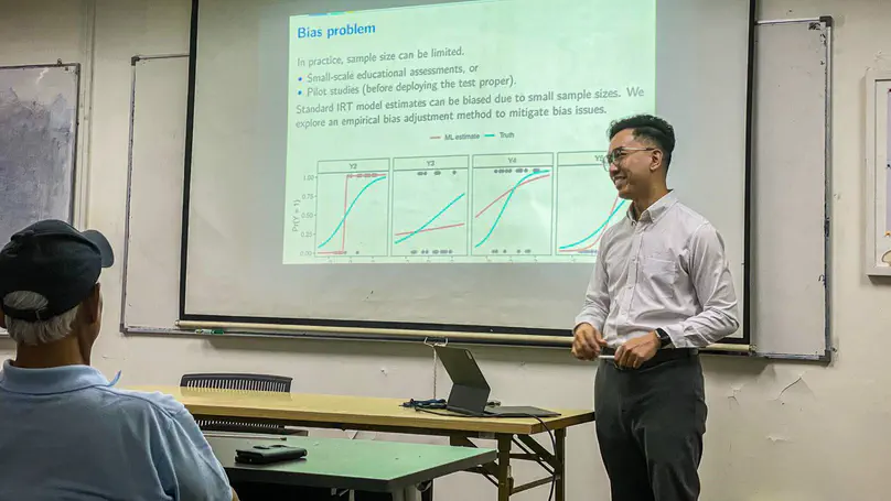 Item Response Theory (IRT) models: Reducing bias in small samples